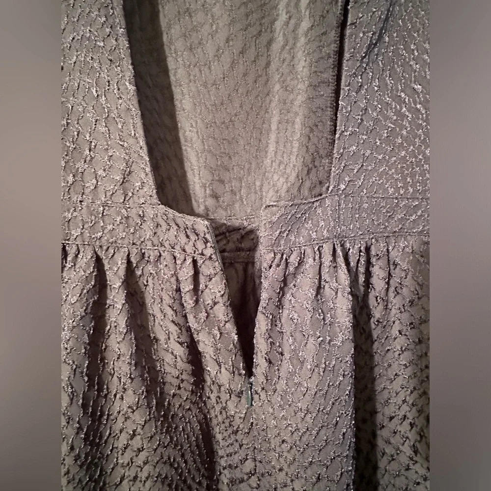 BIRDCAGE Anthropologie Navy Blue Sleeveless Cocktail Dress LARGE Back Cut Out - Picture 12 of 14